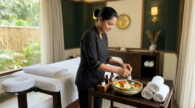 Aroma Massage service visual for Green Tree Spa in Banjara Hills